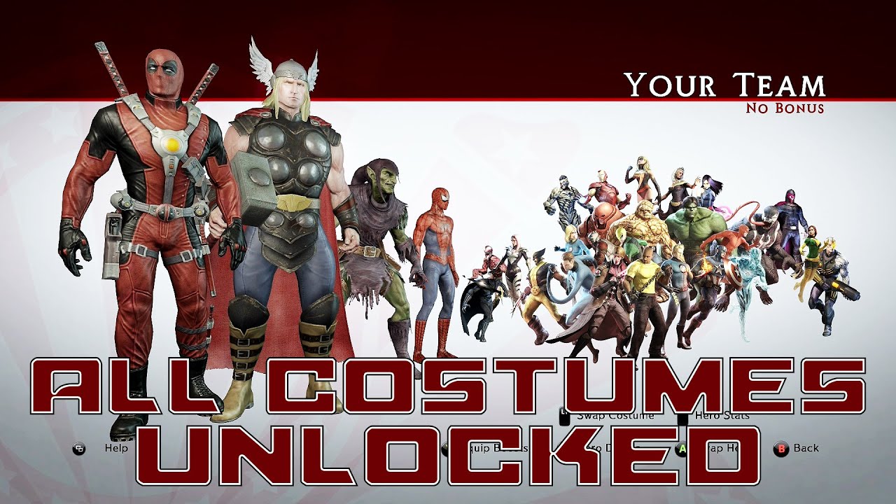 all marvel ultimate alliance characters